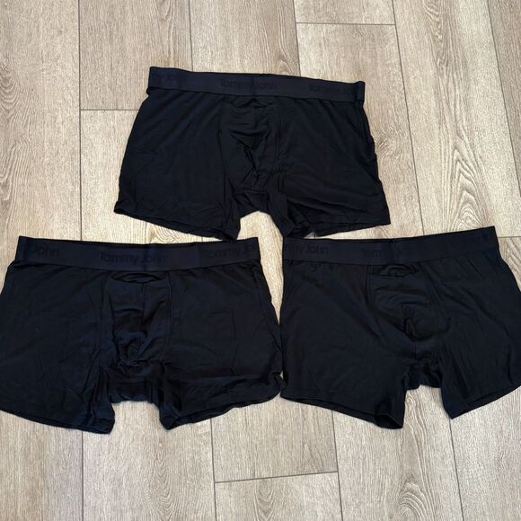 Tommy John Second Skin Mens 2XL Mid Length Boxer Briefs 4" Black NWOT - Picture 1 of 6